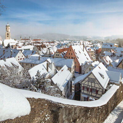 Biberach in winter - snow covered